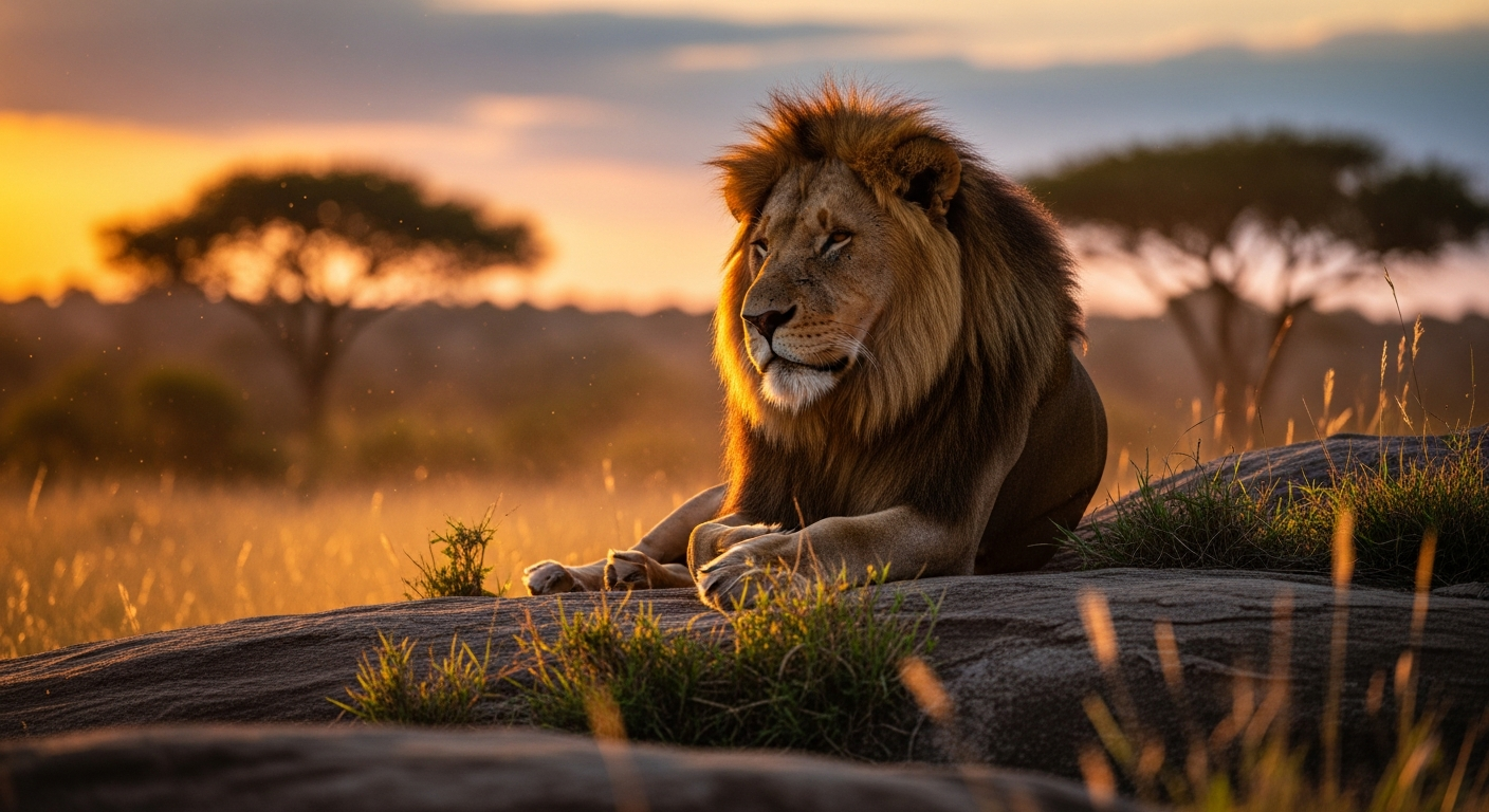 An African lion on savanna — donation funds partner-led conservation in East and Southern Africa