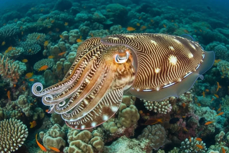 Cuttlefish: W-fin mantle.