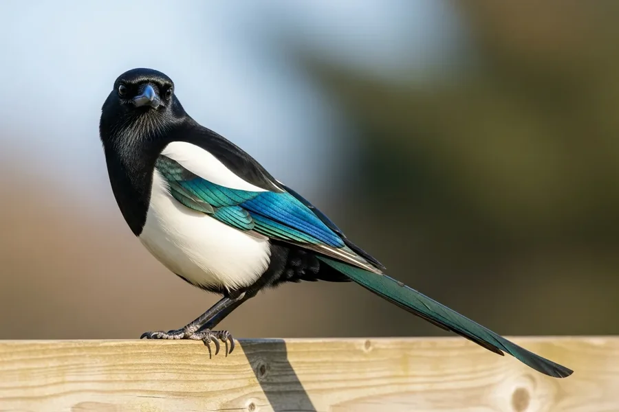 Magpie: pied long tail.