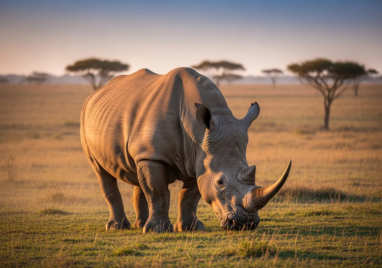 Rhinoceros — northern white rhino functionally extinct; two females remain