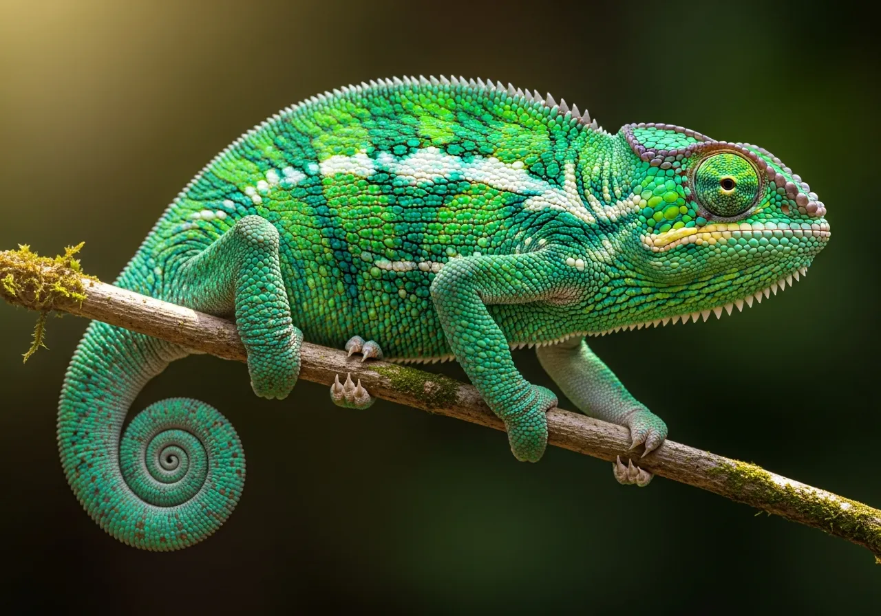 Chameleon — colour change driven by iridophore nanocrystals, not pigment alone